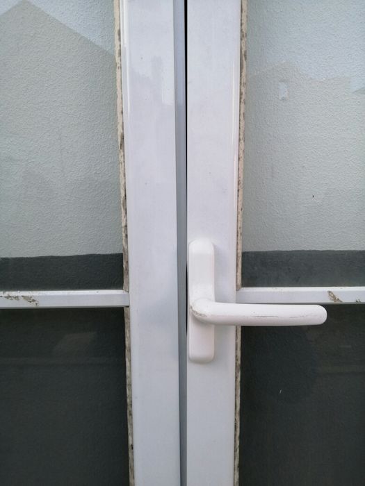 Janelas batente dupla alumínio branco vidro simples