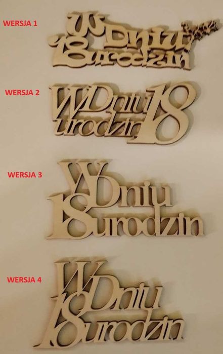 Napis do flowerboxa "W dniu 18 URODZIN"