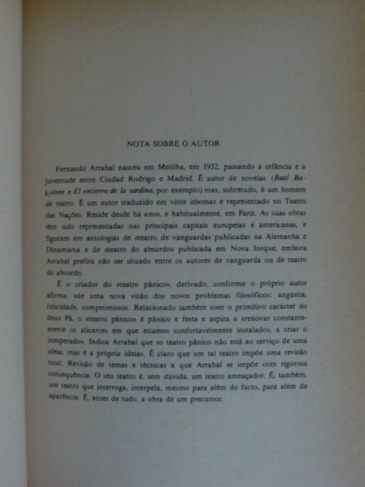 Carta a Fidel de Castro de Fernando Arrabal