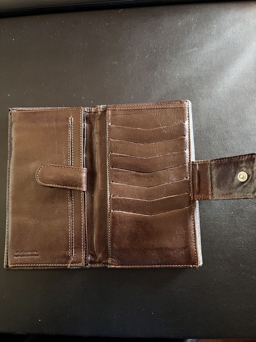 Carteira de pele castanha