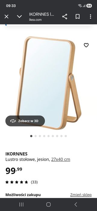 Lustro z mozliwoscia powieszenia