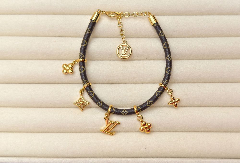 Bransoletka LV Louis brązowa