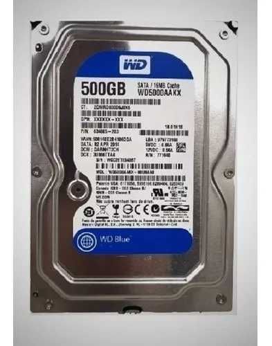 Lote 10 Disco Rígido SATA Western Digital Hitachi Seagate 500GB  3.5"
