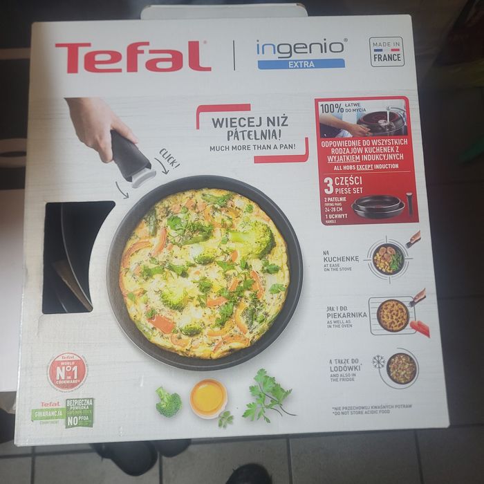 Patelnie Tefal  3 częściowa