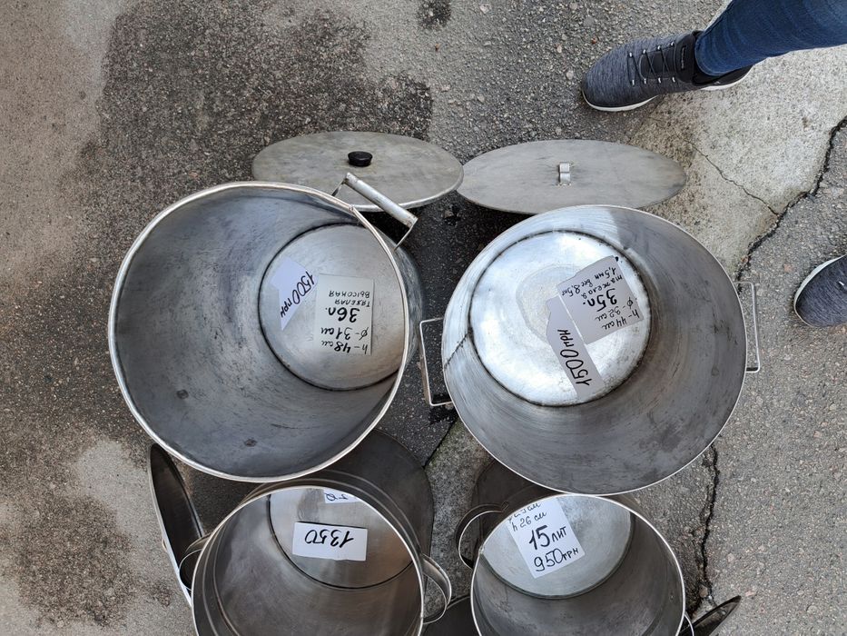 Кастрюли 5,7,12,15,,25,35 л из нержавейки СССР