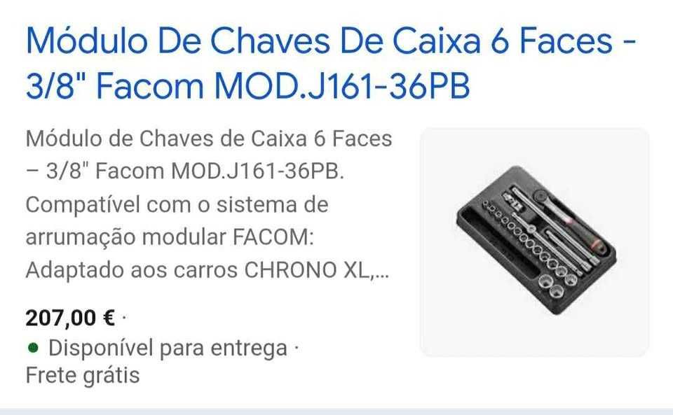 MÓDULO  FACOM de chaves e caixa  6 FACES – 3/8″ FACOM MOD.J