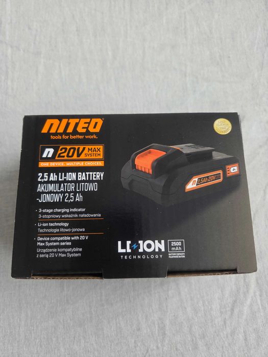 Akumulator litowo-jonowy Niteo 20 V Max, 2,5 Ah