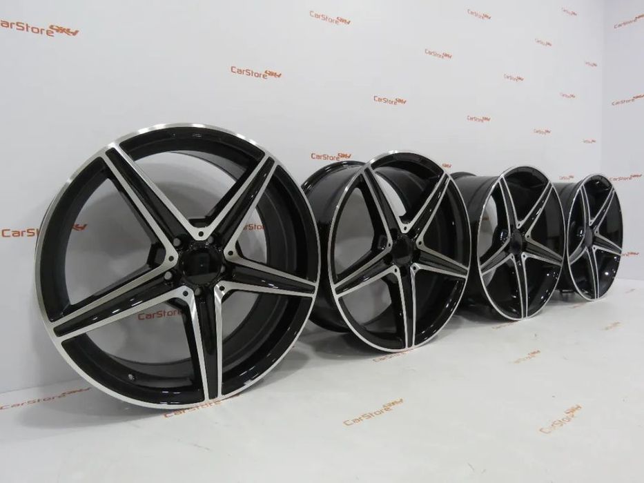 Jantes Look Mercedes AMG 19 x 8j et42 + 9j et 45 5x112 Preto + Polido