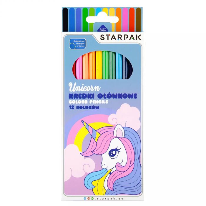 Kredki ołówkowe 12 kolorów Unicorn Starpak 553553