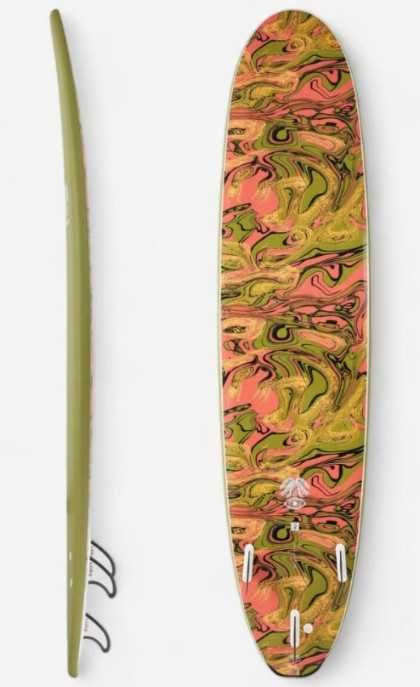 Prancha de surf em espuma 8'6" - 500 caqui