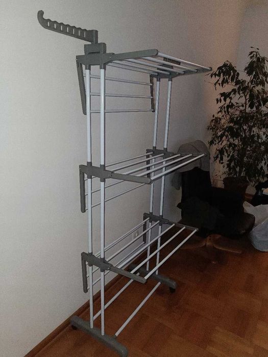 NOWA Suszarka Na Pranie Stojąca Pionowa Ogrodowa Mocna Biała