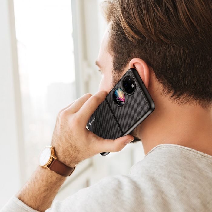 Etui Dux Ducis do Huawei P50 Pocket Fino Black