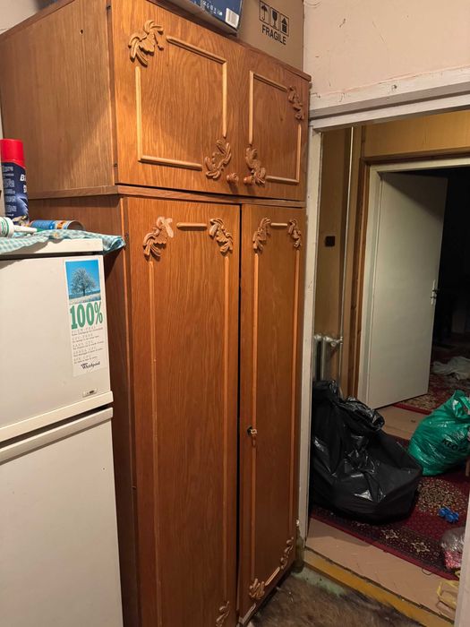 Oddam duży zestaw mebli stylowych PRL regały szafy salon kuchnia