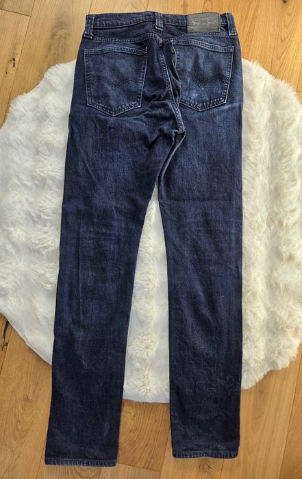 Levi's 505 jeansy męskie W30 L34 S M ciemne granatowe proste Casual