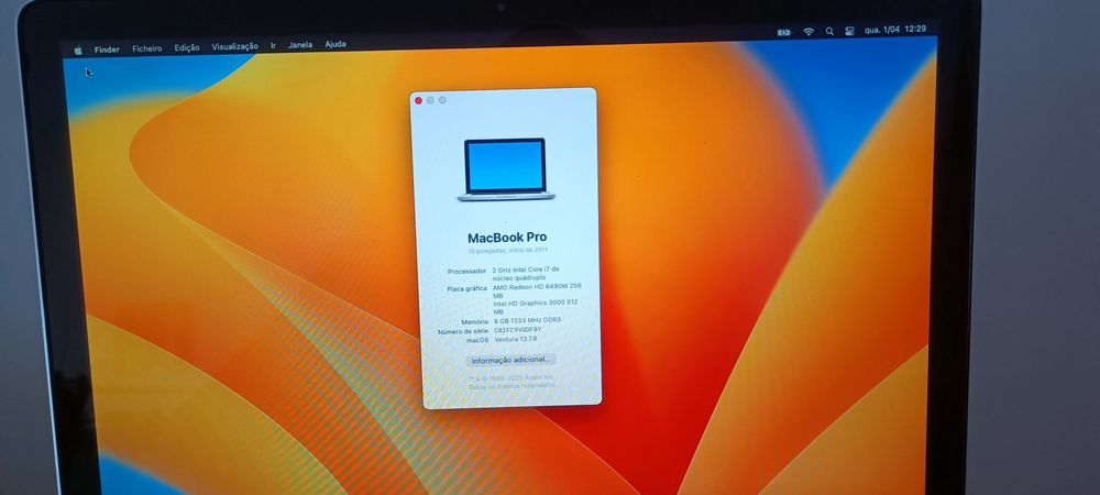 MacBook Pro OS Ventura