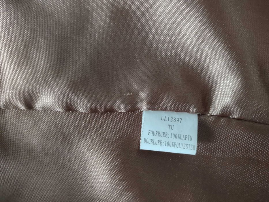 Kamizelka futerkowa naturalne z królika M/L