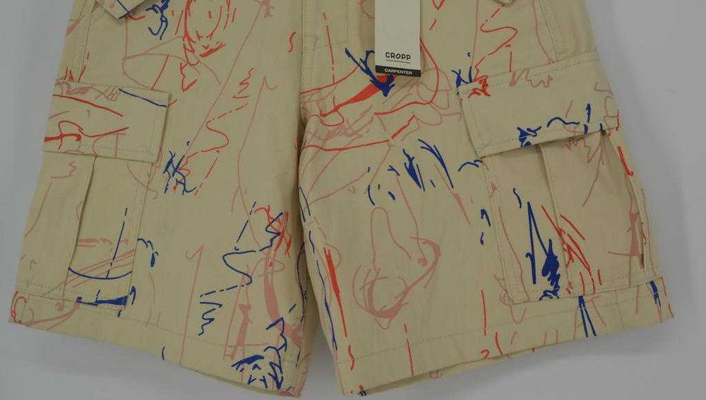 Jeansowe spodenki z printem Cropp loose shorts 28