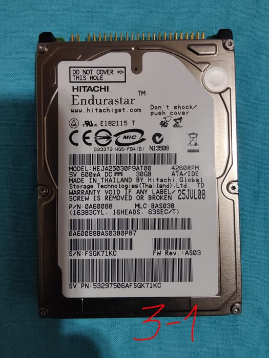 Dysk twardy HDD 30 40 GB IDE PATA Radio RNS 510 Skoda VW Passat Tiguan