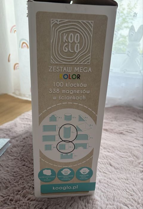 Drewniane klocki  magnetyczne Kooglo 98 szt