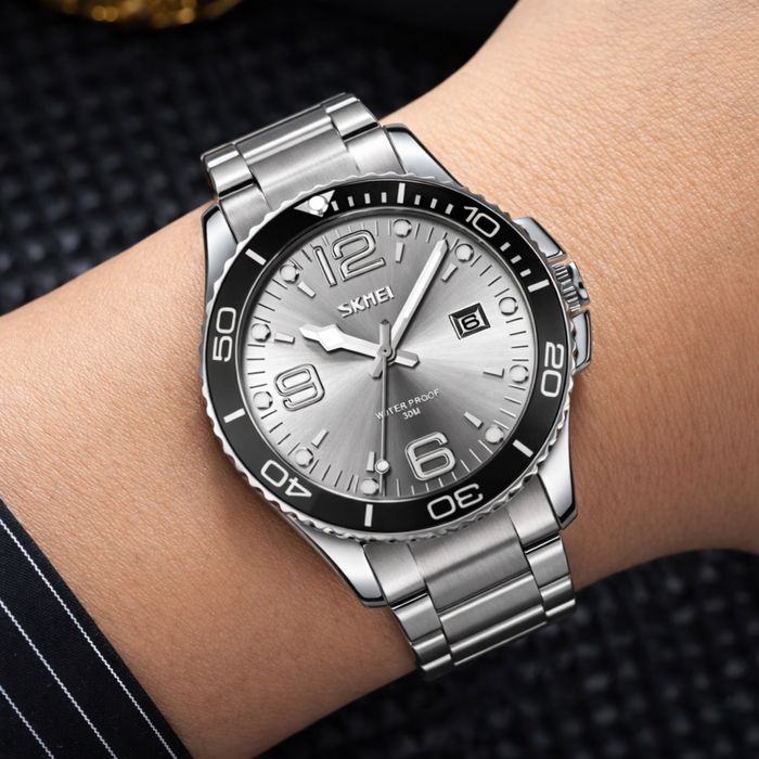 Чоловічий годинник SKMEI /  сталь / Водонепроникний 30м /NEW