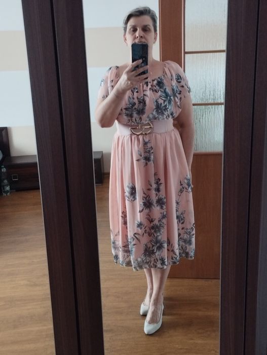 Sukienka chiszpanka MIDI, Shein Curve