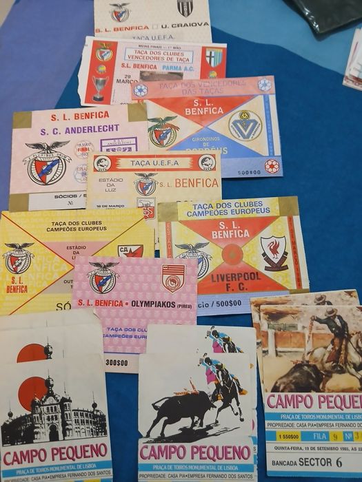 ( VENDIDO )Futebol Conjunto 50 bilhetes ingressos antigos