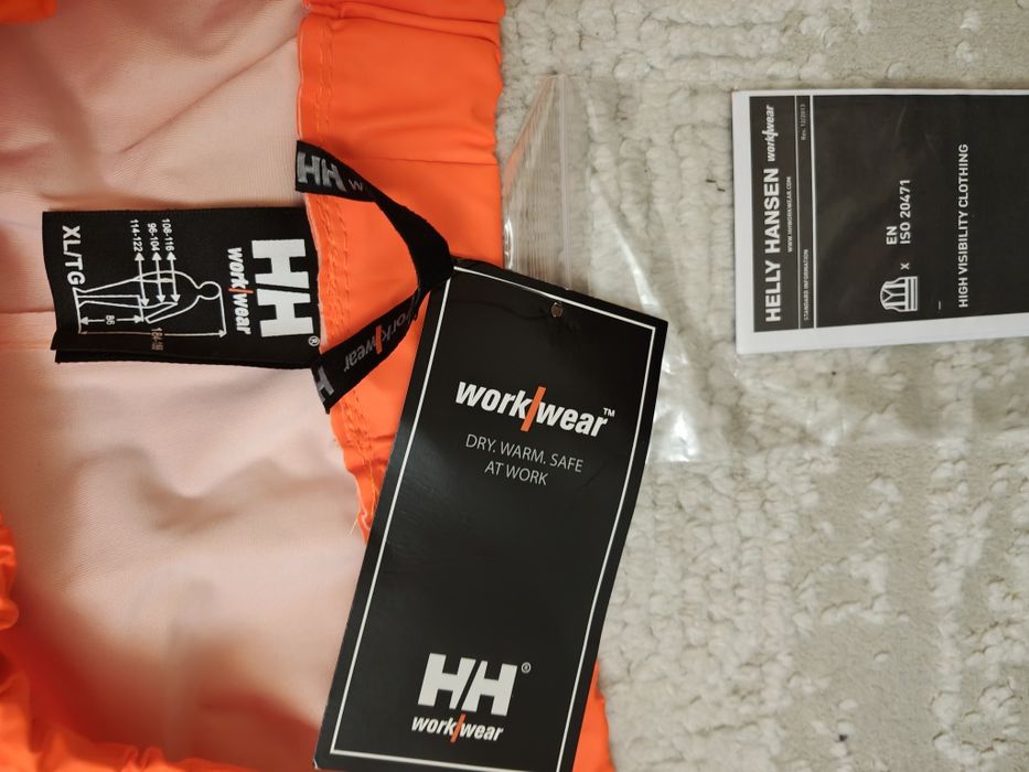 Helly Hansen spodnie odblaskowe przeciwdeszczowe xl