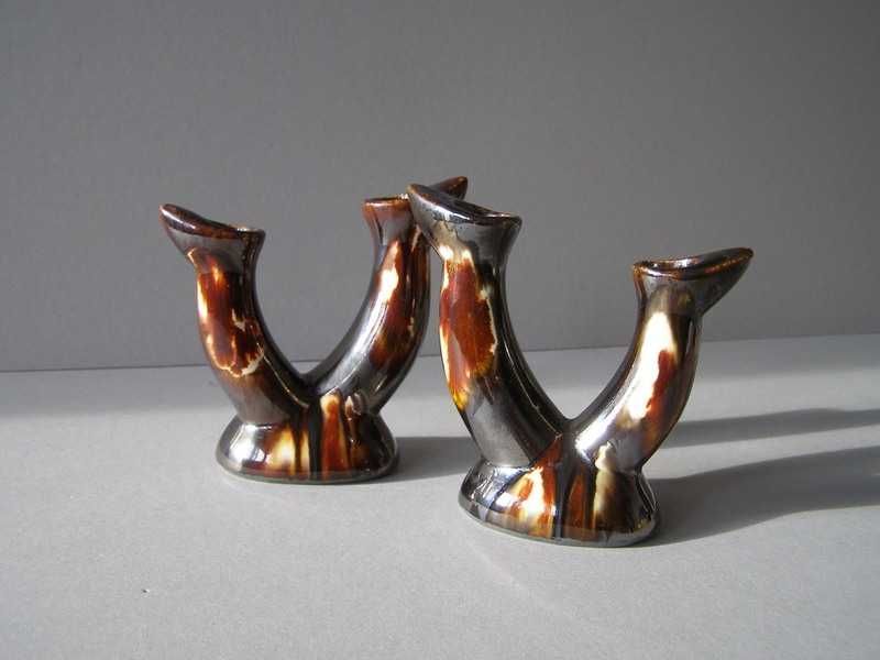 Dwa świeczniki PRL - TECHNOPLASTYKA , Kraków + metka