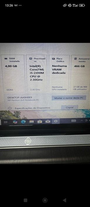 Portátil HP Dv6 i5