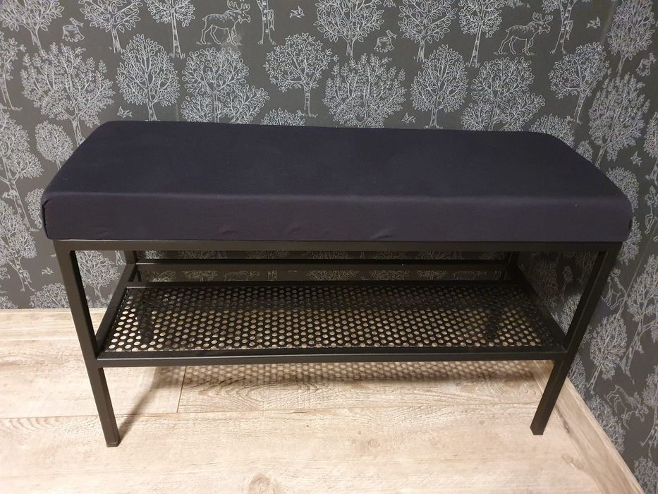 Ławka z półką na buty, siedzisko loft
