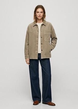 Сорочка-куртка Zara oversized, хакі, оливково-зелений, розмір XS