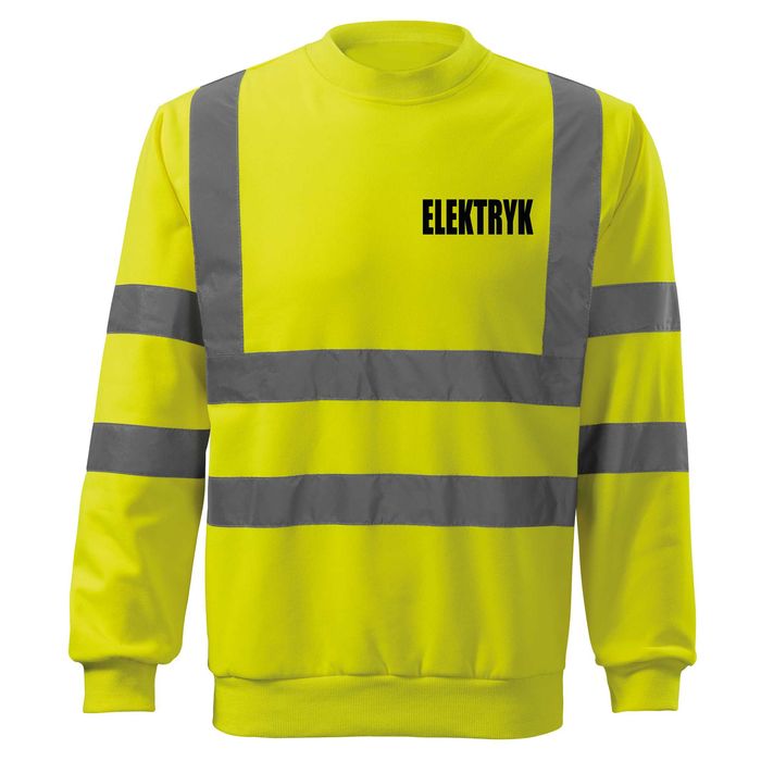 bluza robocza odblaskowa elektryk, bluza na budowę elektryk