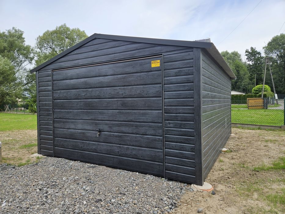 4x6 ŚLĄ Garaż Drewnopodobny Garaze Blaszane Blaszany Blaszak Blaszaki