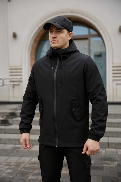 Куртка чоловіча soft shell intruder чорна