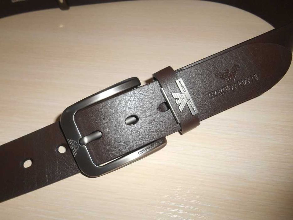 Emporio Armani pasek firmowy, skóra naturalna, Włochy 331