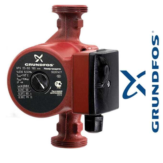 Насос Grundfos UPS 25/60 180 циркуляционный для отопления и коллектора