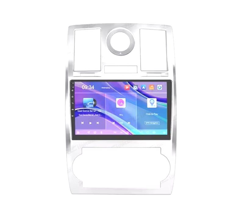 RÁDIO GPS 9'' ANDROID 13 CHRYSLER 300C 06-10 2 DIN 4GB+64GB