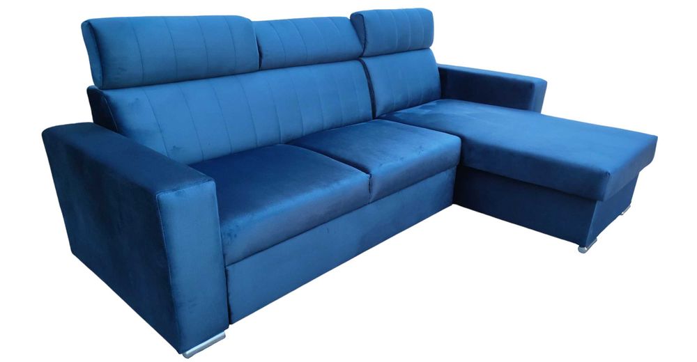 Narożnik Sofa Bristol Sprężyna, gąbka HR, Automat, Pojemnik