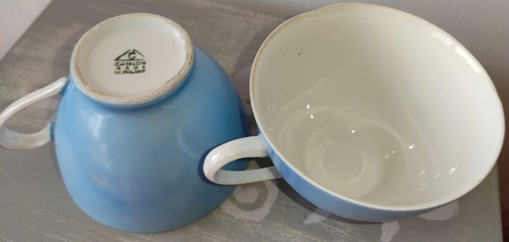 Porcelana Ćmielów- filiżanki lata 60-te Feston W. Potacki-2 szt