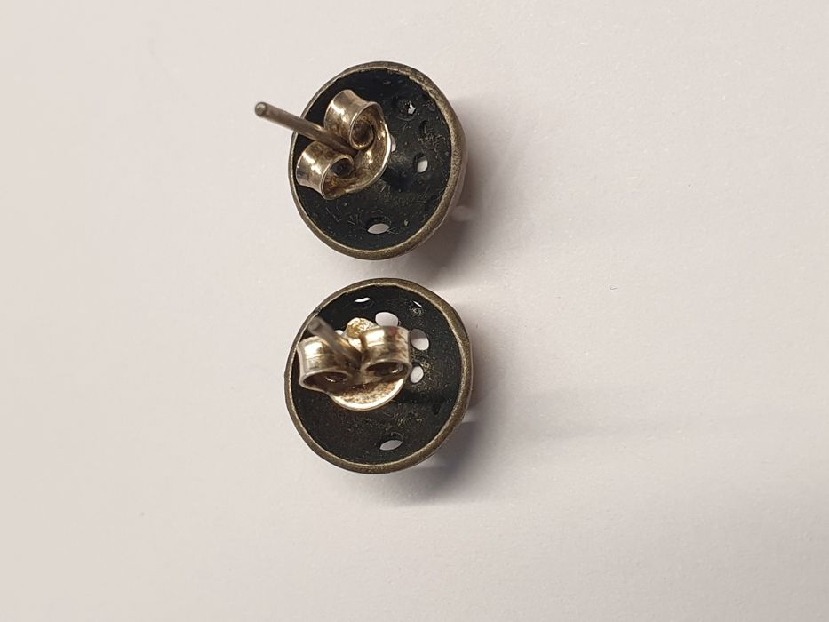 Autorskie piękne kolczyki sztyfty srebro 925