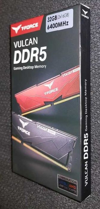 RAM Team Group Vulcan Red 32GB DDR5 6400MHz CL40 (2x16GB) NOWE