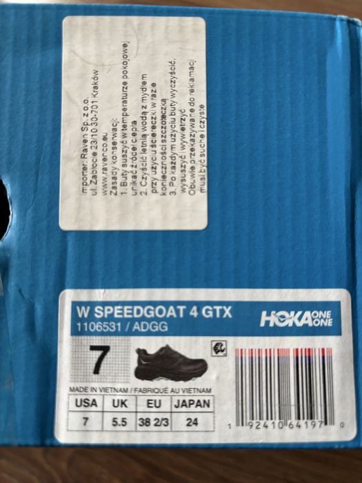 Buty HOKA SPEEDGOAT 4 GTX rozm 38 2/3 nowe