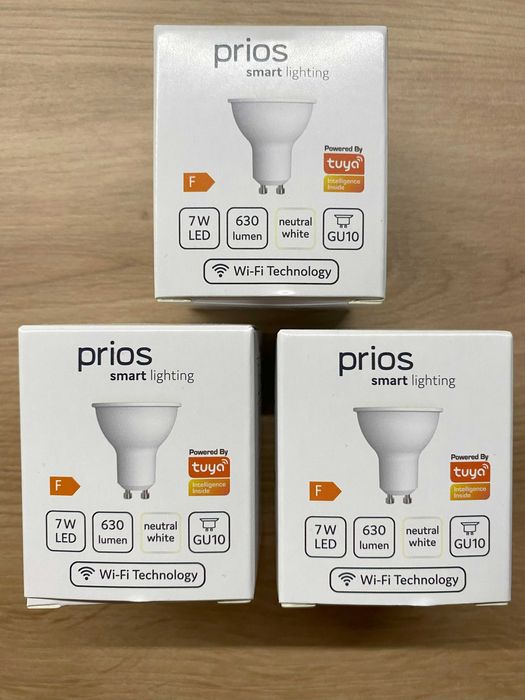 Żarówka LED PRIOS 7W GU10 630lm neutralna biała Zestaw 3 sztuki