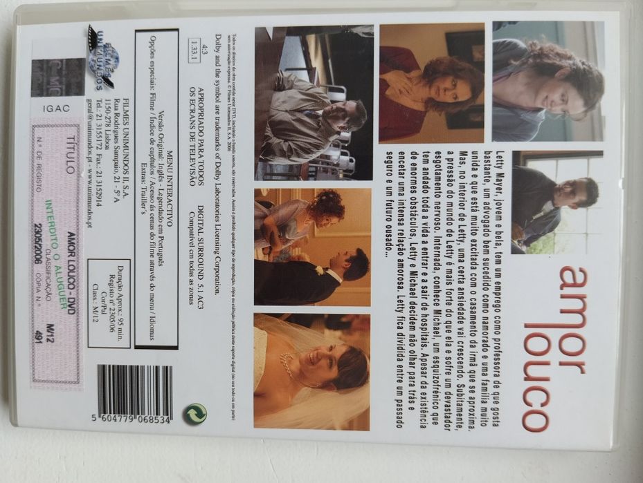DVD amor louco ( original)