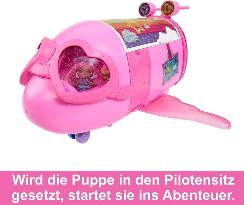 Розкішний рожевий літак -Барбі Екстра Флай Mattel Barbie Extra Fly - Luxury Pink Plane з міні-лялькою HPF72