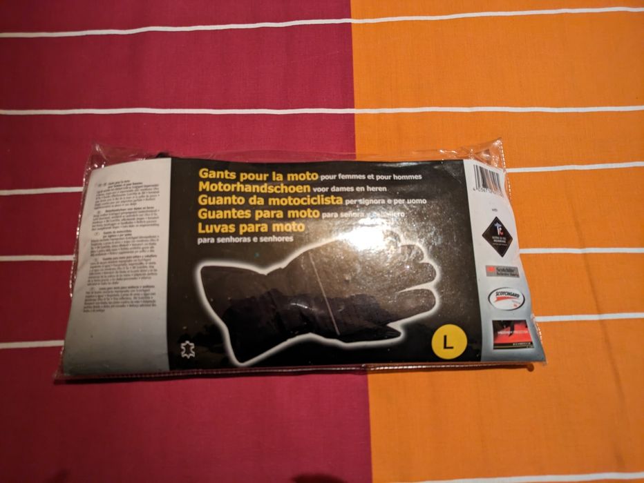 Luvas motard unissexo