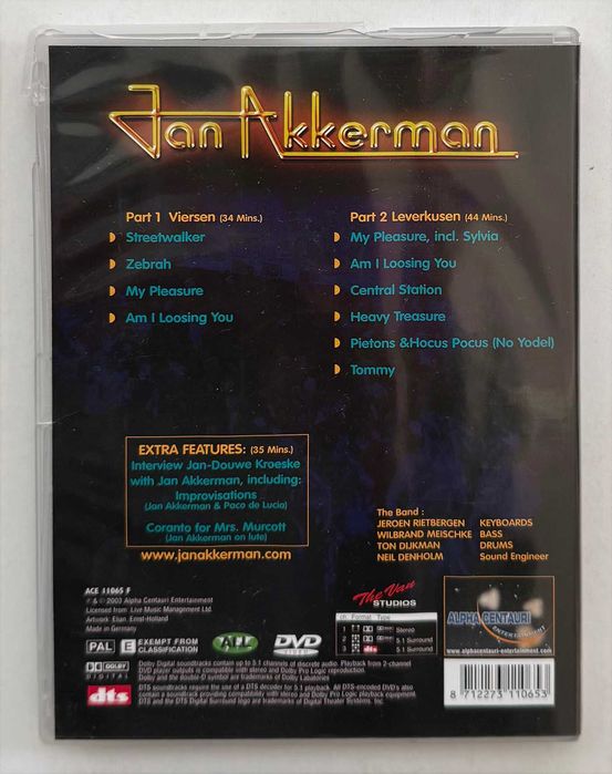 DVD_Jan Akkerman - Live. Como novo.
