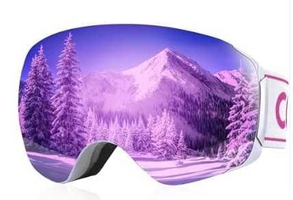 Gogle narciarskie dla kobiet OTG, przeciwmgielne, ochrona UV COOLOO