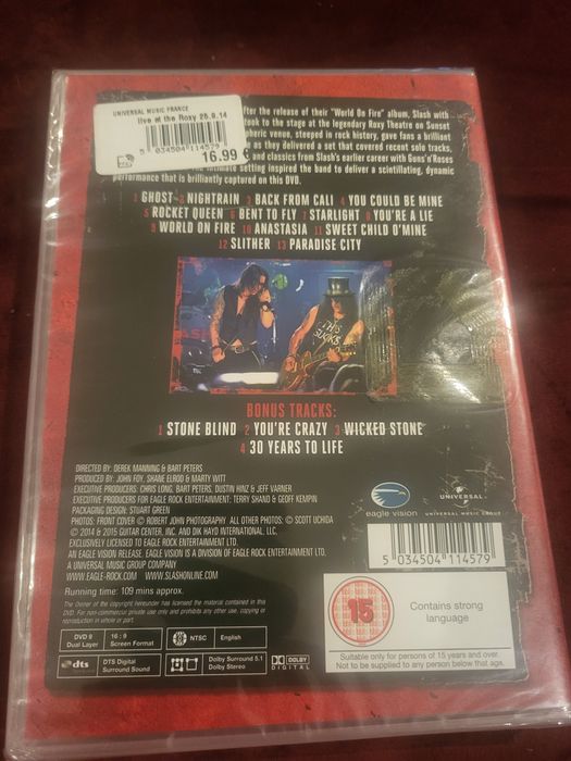 DVD Slash feat. Myles Kennedy & The Conspirators - Live At The Roxy 25.9.14 (novo, selado)
