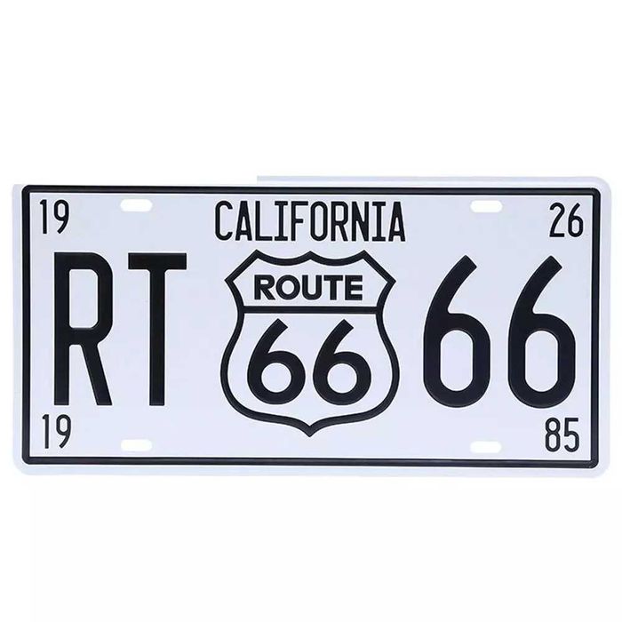 Номер американский США Route 66 трасса usa custom plate винтаж ретро